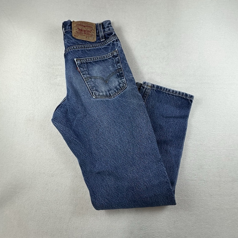 Levis Jeans Mens 32 (32x31) Blue Vintage 550 Relaxed Tapered Y2K Baggy USA